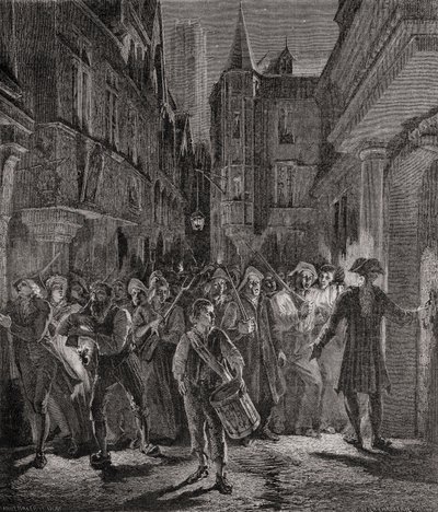 La gente toma las calles de París, 1789 de French School